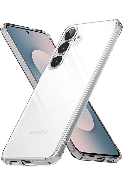Rivor Samsung Galaxy S25 FE Uyumlu Kılıf 3D Kamera Korumalı Süper Şeffaf Esne...