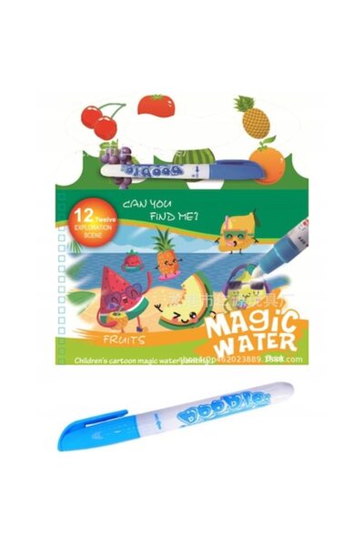 miraza Carte de Colorat cu Apa, Reutilizabila, Usor de Curatat, Fructe