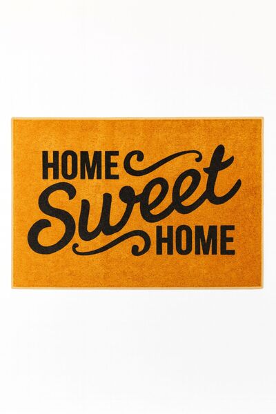 CasaPetra Dekoratif Kapı Önü Paspası Home Sweet Home Tasarımlı Kaymaz Tabanlı Paspas