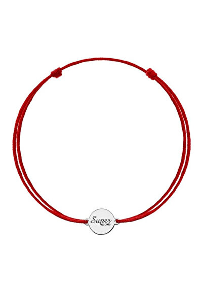 Toolsy Bratara Snur Reglabil, Argint 925, Banut SuperMom, Jolie Silver, 0.8 g, 1.5 cm x 1.3 cm