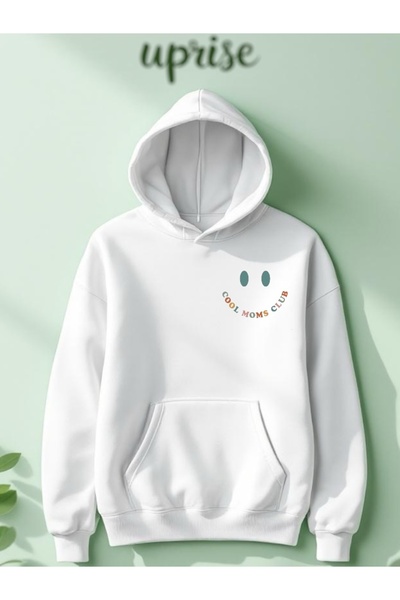 Vordevia Cool Moms Club Hanorac din bumbac cu imprimeu fire O supradimensionat