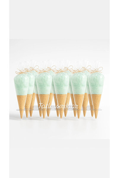 TATLI ISIRIKLAR Kornet Külahta Pamuk Şeker Tatlı Isırıklar, El Yapımı & Taze Üretim 24'lü