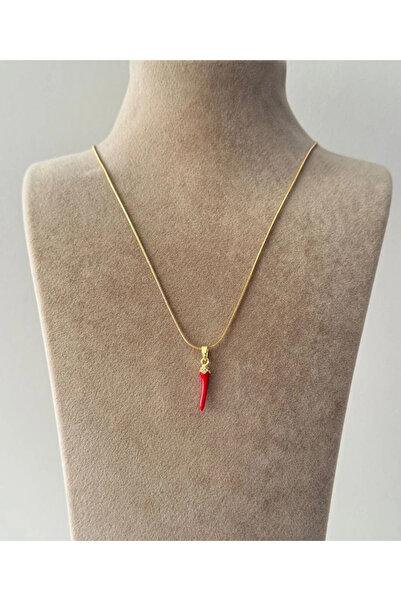 Butik Steel Red Pepper Necklace Women Stainless Steel