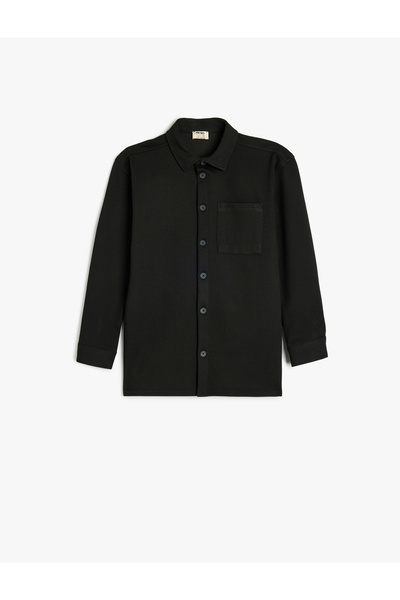 Koton Μακρυμάνικο πουκάμισο με λεπτομέρεια τσέπης με κουμπιά
