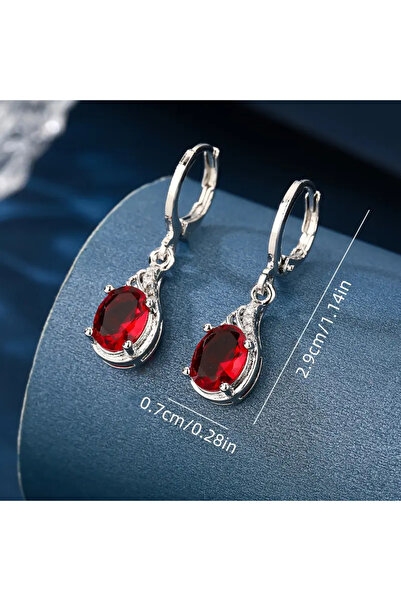 SEVAS GOLD Beyaz Renk Kadın Damla Halka Küpe