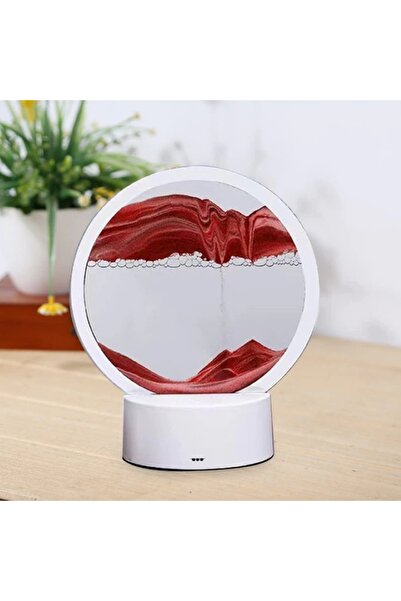 EMATTERIO Decorative Hourglass Lamp with Moving Sand, RGB, Remote Control, USB/Battery Powered, 20cm