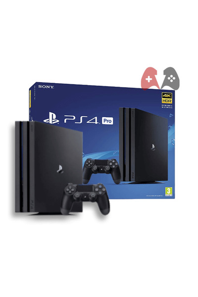 Playstation PS4 Pro 1TB Console with Dualshock 4 wirless controller - Jet Black