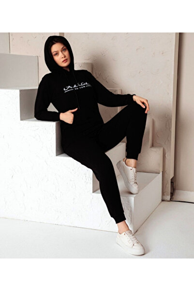 Star Fashion Trening dama 100% bumbac, cu gluga, pantaloni conici