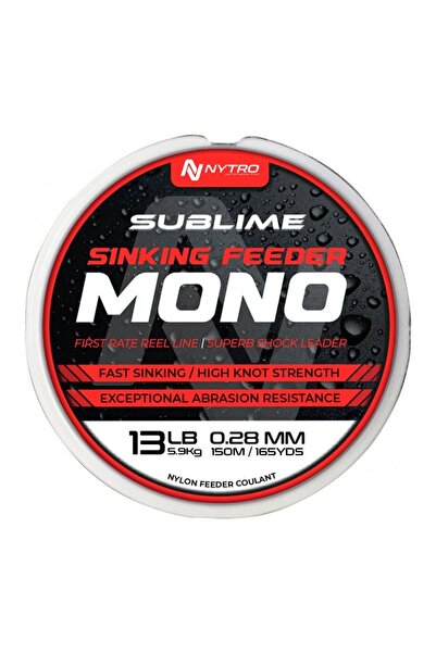 NYTRO Monofilament 150m Sublime Sinking Feeder Maro 5.0kg 0.26mm