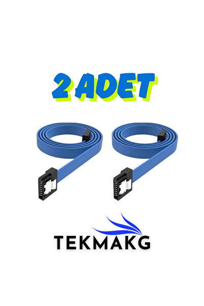 TEKMAKG SATA 3.0 SSD HDD Uyumlu Hızlı Veri Aktarım Kablosu 50cm - Mavi