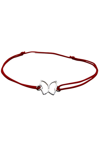 Flippy Bratara Snur Reglabil, Argint 925, Fluturas Contur, Jolie Silver, 0.6 g, 1.8 cm x 1 cm