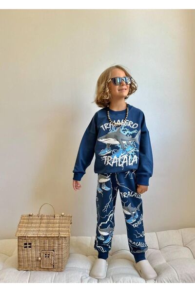 YİGİT BUTİK Character Patterned Boy's Bottom and Top Set