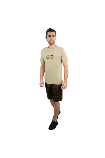 Giordano Men's Cotton Signature Print Slim Fit Tee