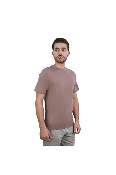 Giordano تي شيرت رجالي قطني بياقة دائرية وقصة ضيقة وأكمام قصيرة