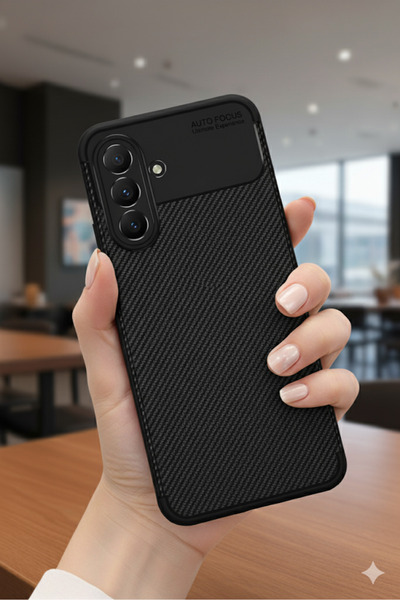 Rivor Samsung Galaxy S25 FE Kılıf Kamera Korumalı Darbe Emici Karbon Desenli ...