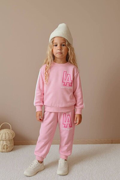 lesa kids wear Printed Top and Bottom Tracksuit Set