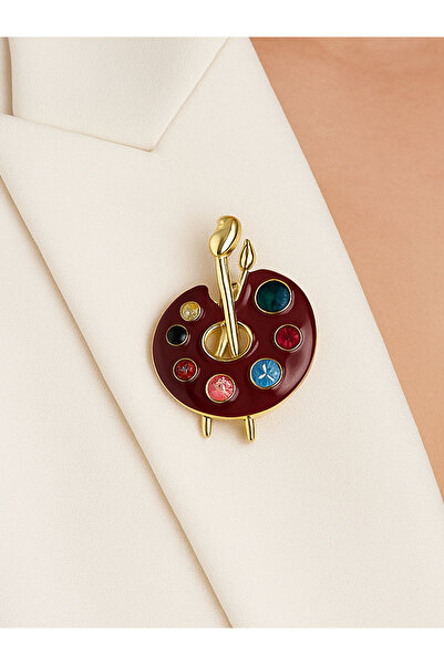 MRK Kadın Resim Palet Broş