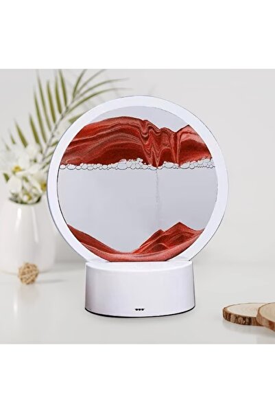 EMATTERIO Decorative Hourglass Lamp with Moving Sand, RGB, Remote Control, USB/Battery Powered, 20cm