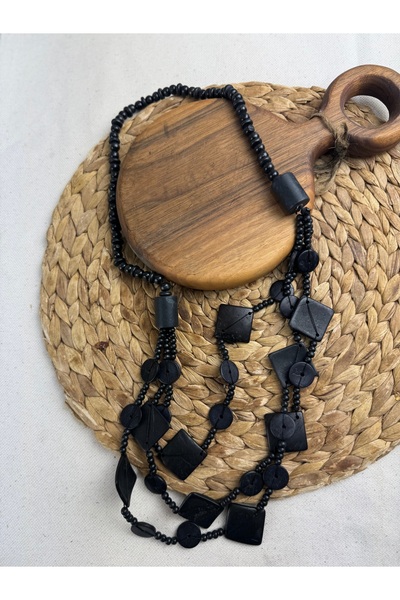 SEDEF TAKI ahşap doğal el yapımı kolye