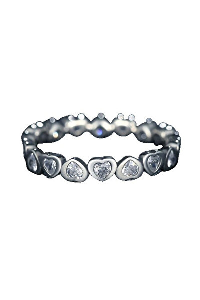 Flippy Inel Argint 925 Circular Inimi cu Pietre M53