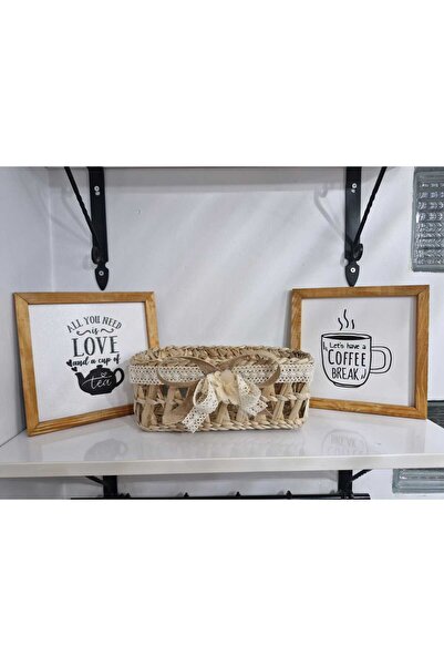 e&e süs dükkanı سلة من القش المزخرف متعددة الأغراض للعرض والديكور