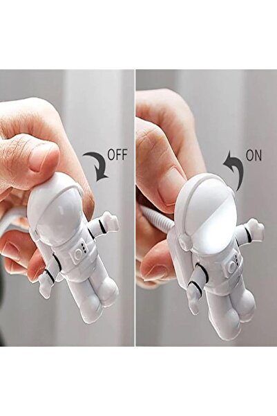 Glowify Store BUFFER® USB Astronot Gece Lambası, Masa Lambası, Kitap Okuma Lambası Işığı