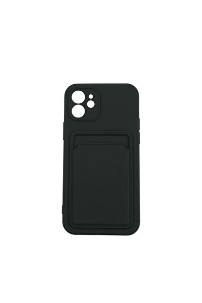 Toolsy Husa protectie Flippy cu suport card compatibila cu Apple iPhone 12 Negru