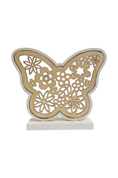 Generic تحفة خشبية على شكل فراشة ذهبيه (الأبعاد: 15سم*4 سم*17.2 سم) – لمسة من...