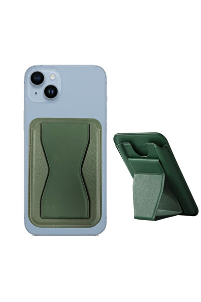 Flippy Portofel MagSafe pentru carduri cu suport integrat, Verde