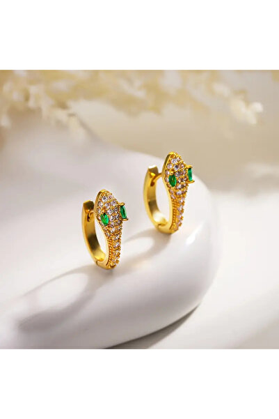 SEVAS GOLD Gold Color Women's Snake Earrings