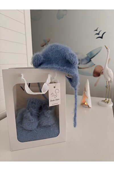 Sincabın Düşleri hoşgeldin bebek yenidoğan hediye kıyafet seti kutusu triko örgü tulum hastane çıkışı patik oyuncak