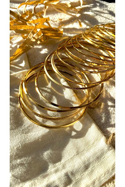 STAİNLES Altın Işıltısı Çelik Bilezik