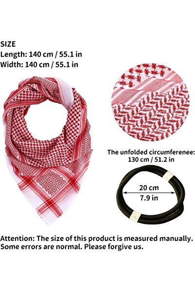 ZARORA Coolwife Traditional Arab Keffiyeh Desert Scarf with Aqel Rope Men Headscarf