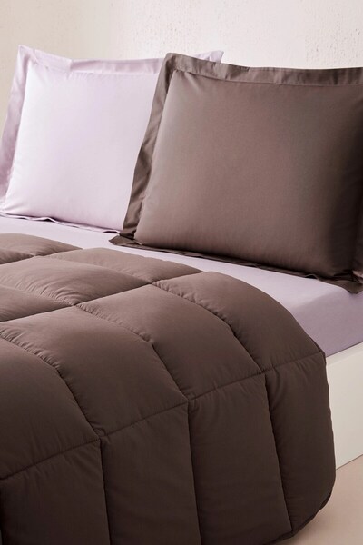 Özdilek Colourist Bedding Set Double - Mink Plum