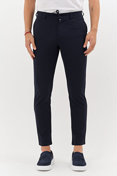 BLACK LEE Men's Navy Blue Jogger Elastic Waist Lace-Up Lycra Comfortable Fit ...