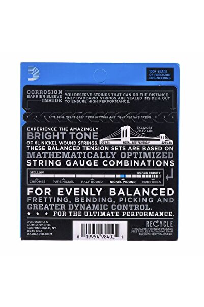 Nobrand Daddario EXL120BT Electric Guitar Strings