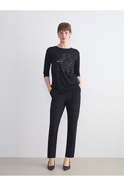 LC Waikiki Pantaloni LCWAIKIKI Classic Plus Size cu talie elastică pentru fem...