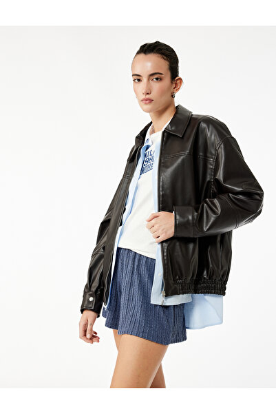 Koton Slim Fit Beli Lastikli Dokulu Mini Şort