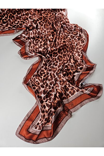 Webinay Home Leopard Pattern Cd Theme Silk Voile Shawl Silk Scarves Shawl Hijab