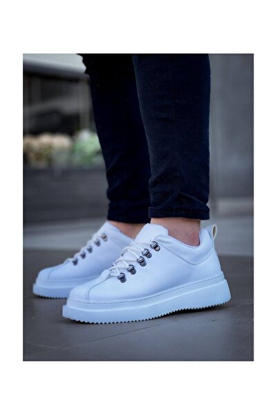 gizlitopuk حذاء رياضي رجالي أبيض بكعب خفي يزيد الطول 7 سم طراز GT00500