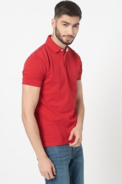 Tommy Hilfiger , Polo Shirt from Cotton Blend, Red