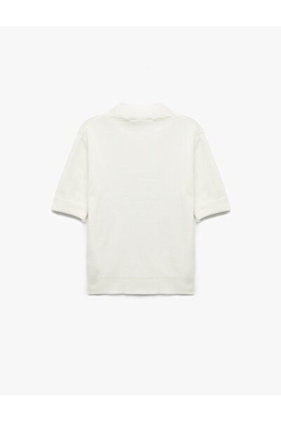 Koton Tricotaj cu mânecă scurtă și guler înalt Pulover oversize