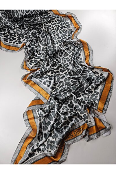 Webinay Home Leopard Pattern Cd Theme Silk Voile Shawl Silk Scarves Shawl Hijab