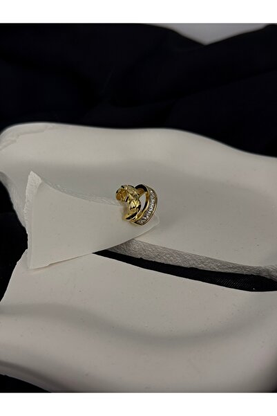 Unzilee حلق ذهبي على شكل حجر الباجيت من الفولاذ لا يحتاج إلى ثقب