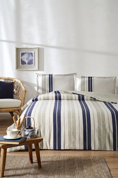 Özdilek Set de lenjerie de pat pentru o persoană, cu elastic, din linia Marin