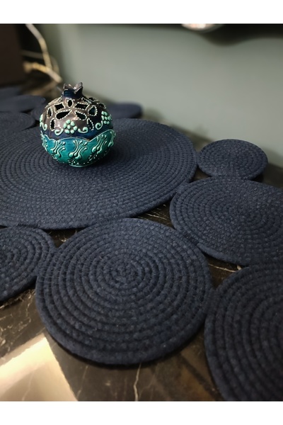 Home Натуральний джутовий канат круглої форми, декоративний скатертина для столу – ручної роботи, з плетеними деталями