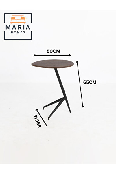 MARIA HOMES Coffee Side Table – Modern Accent Coffee Table with Stylish Base 50×39×65 cm