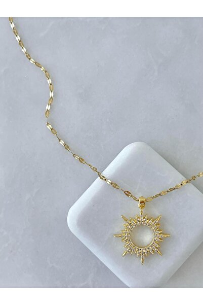 STAİNLES Işıltılı Güneş Kolye