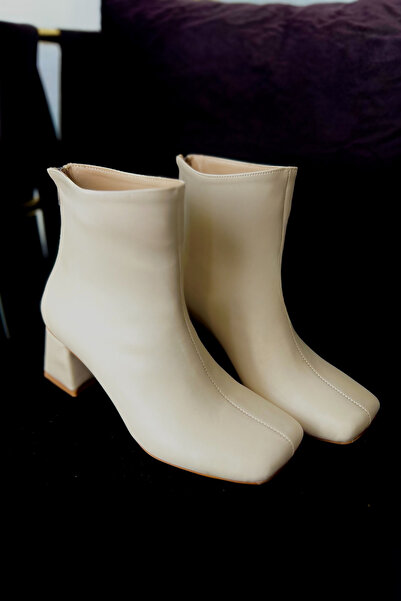 BZC AYAKKABI Kadın Küt Burun Rahat Topuklu Bot