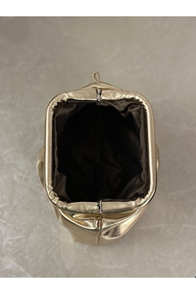 Çanta Trend Γυναικεία χρυσή χρυσή γυαλιστερή τσάντα με λουράκι από συνθετικό δέρμα Clutch καθημερινή και βραδινή τσάντα